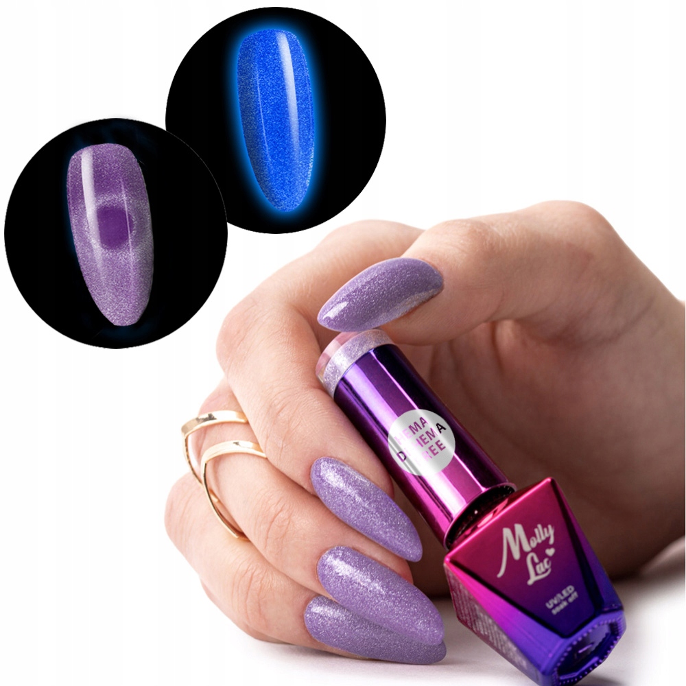 

Lakier Hybrydowy 3W1 Cat Eye Świecący Uv Drobinki