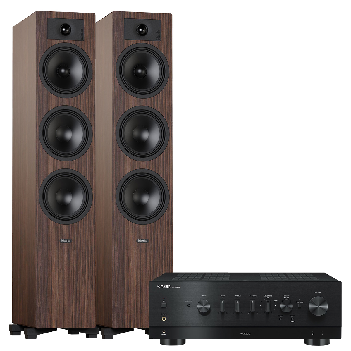 Indiana Line Tesi 6 Mocca Yamaha R-N800A MusicCast Tidal Wi-Fi Dab+