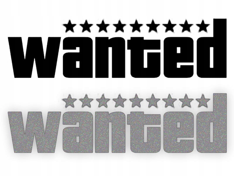 WANTED - Naklejka na samochód na auto - ODBLASKOWA| HOLOGRAM