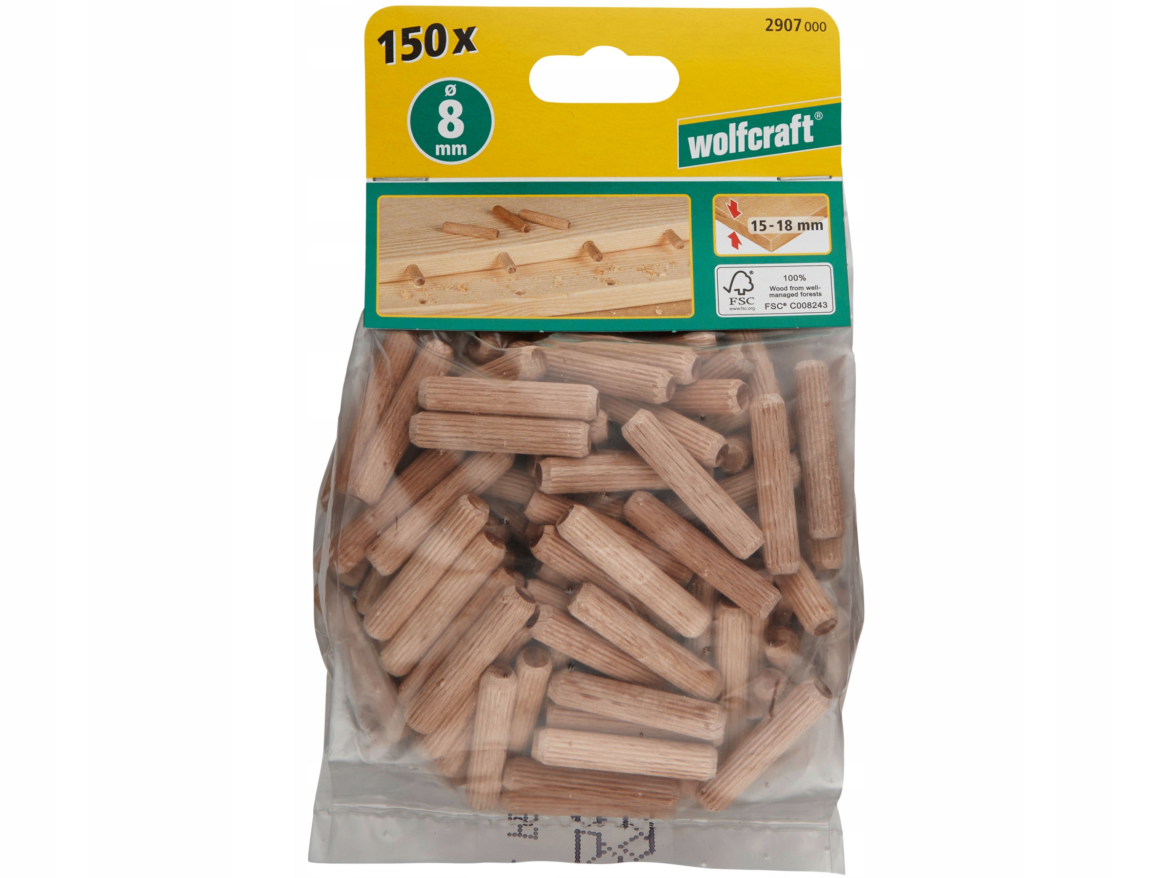 

Wolfcraft WF2907000 Kołki Drewniane 150SZT. 8/40MM
