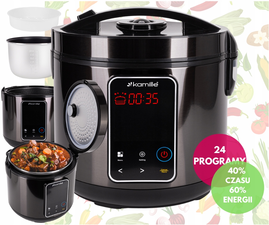 Multicooker Elektrický Tlakový Hrnec Parní Hrnec Multifunkční 24 Program