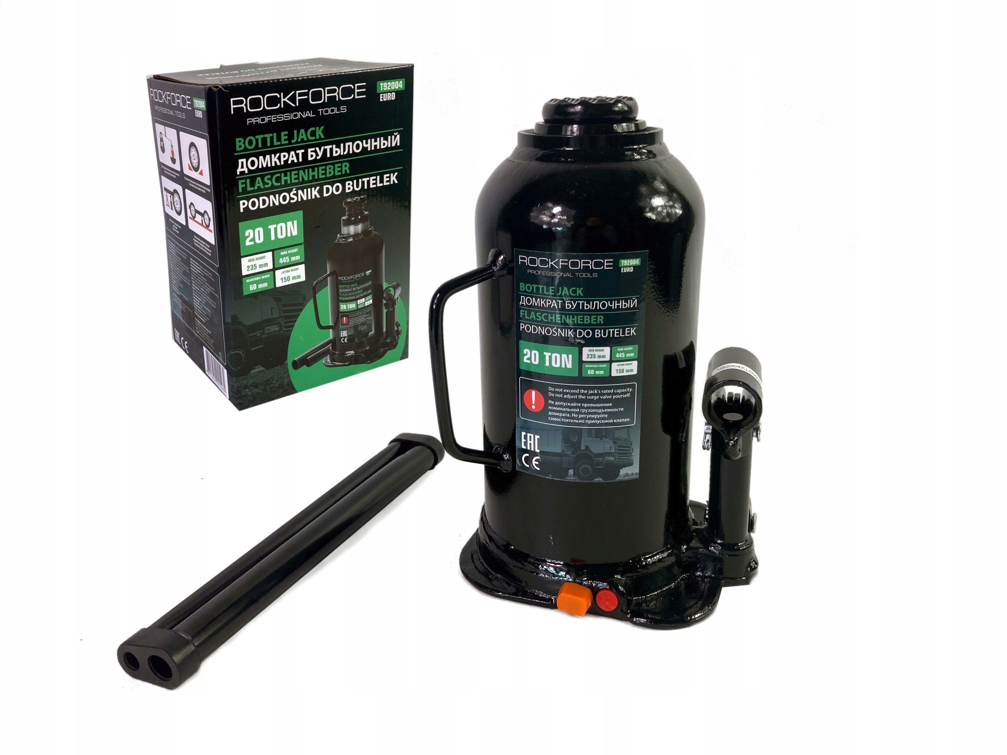 Podnośnik SAMOCHODOWY Hydrauliczny Słupkowy 20T Lewarek ROCKFORCE WARSZTAT