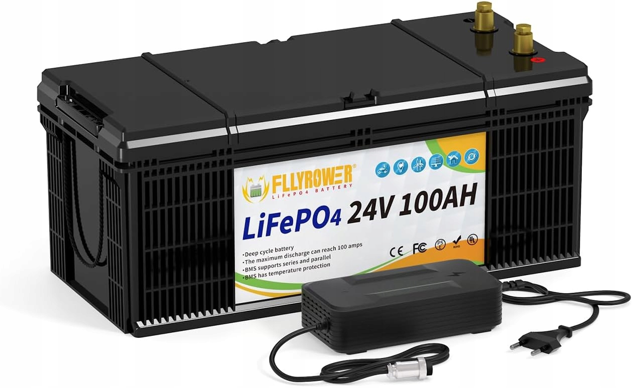 Akumulator Litowo-żelazowo-fosforanowy 24V 100 Ah Bms LiFePO4