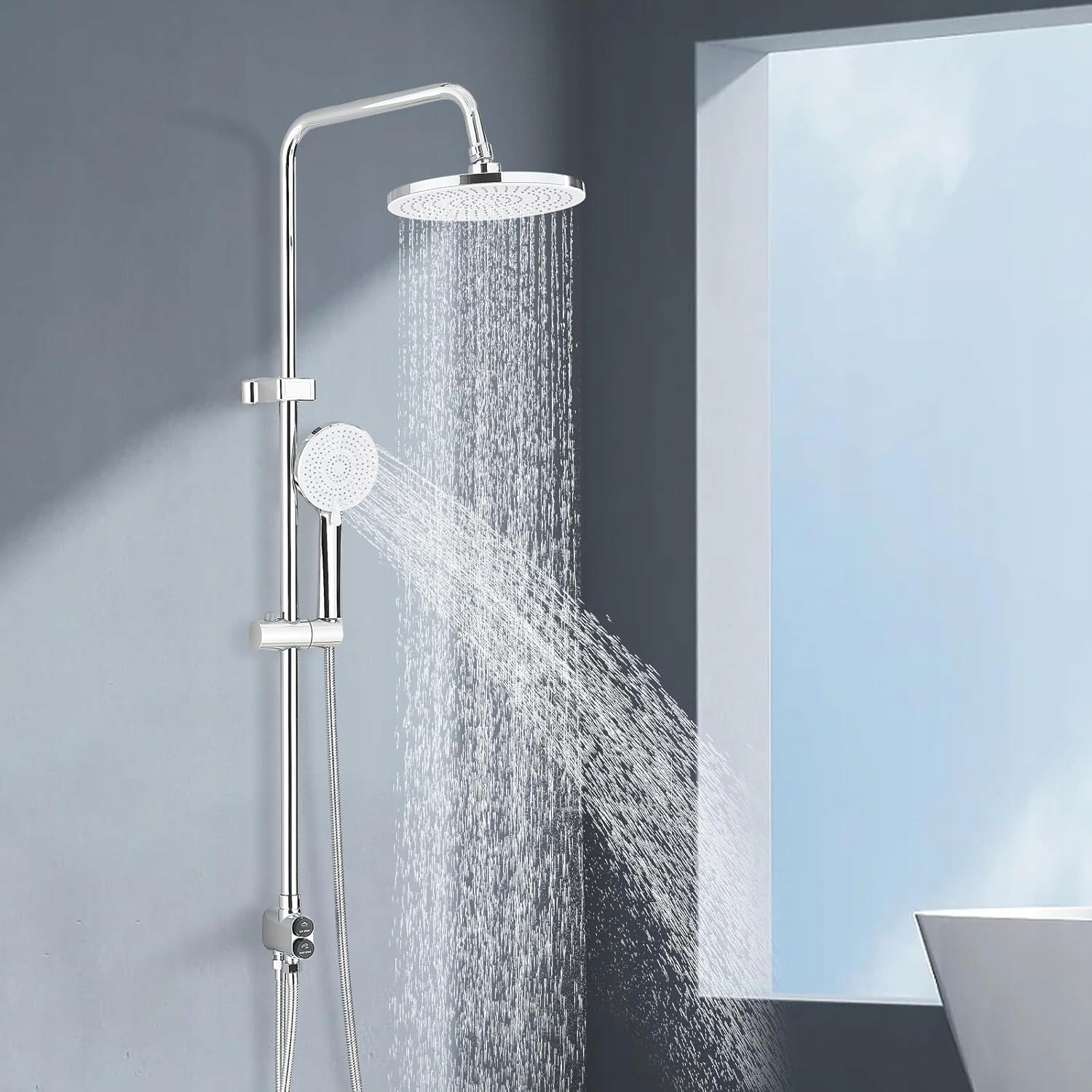 Sprchový set sprchová hlavice bez přípojek, kulatý průměr 25 cm