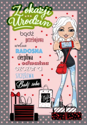 

Kartka Urodzinowa dla nastolatki pomysłowa Bueno12