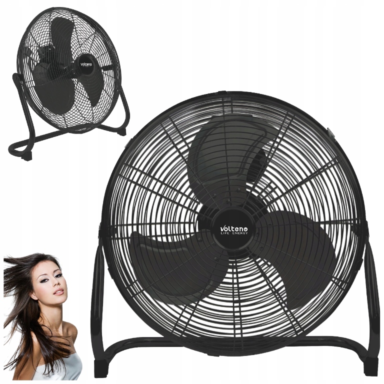 Cirkulátor Ventilátor Podlahový Ventilátor 80W Černý Regulace Výkonu Tichý