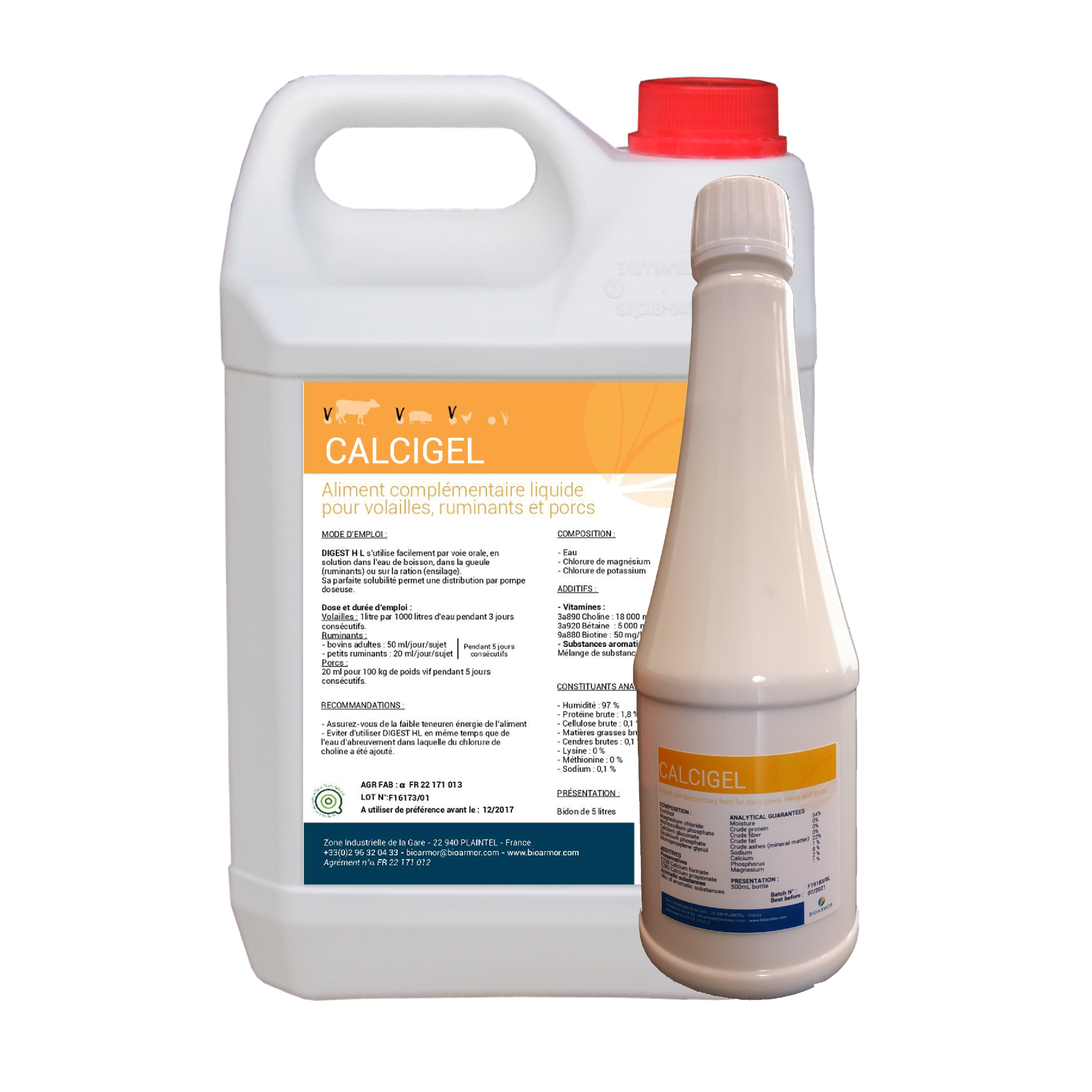 Wapń Wysoko Przyswajalny Fosfor Magnez dla krów owiec kóz Calcigel 5L