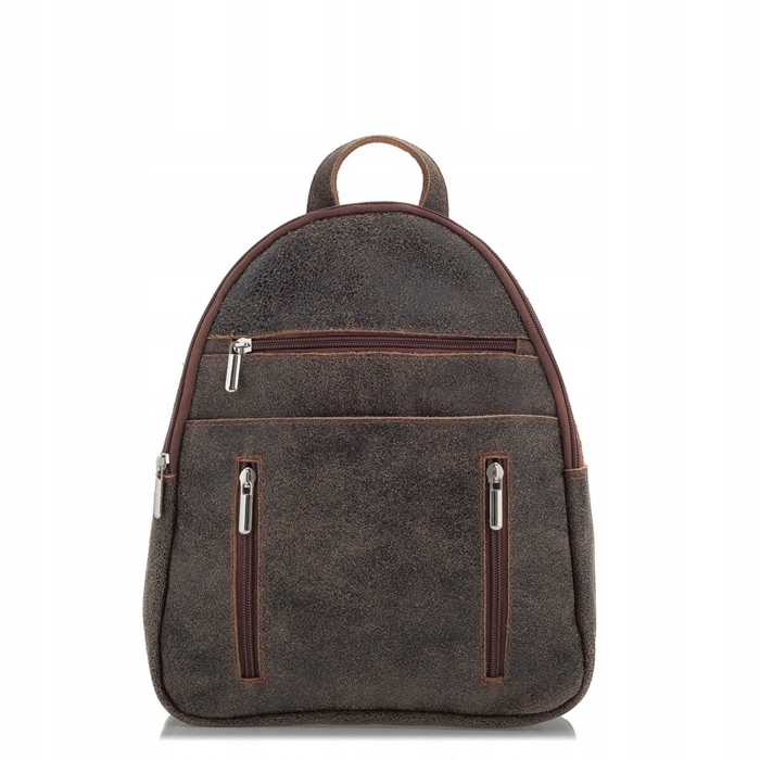 Lehký Batoh Béžový Malý Elegantní Semišový Belveder BV10