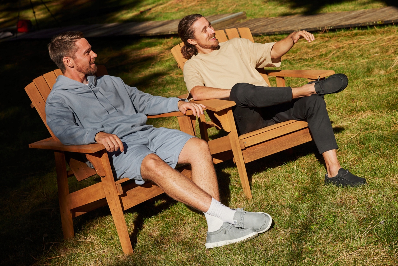 Męskie Lekkie Mokasyny Buty Półbuty Wsuwane HeyDude Wally Stretch Canvas 48 Rozmiar 48