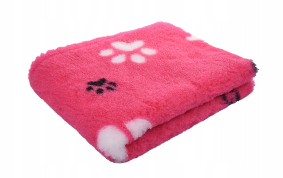 DryBed Blovi VetBed A+ pelíšek růžový s tlapkami M 100 cm x 75 cm