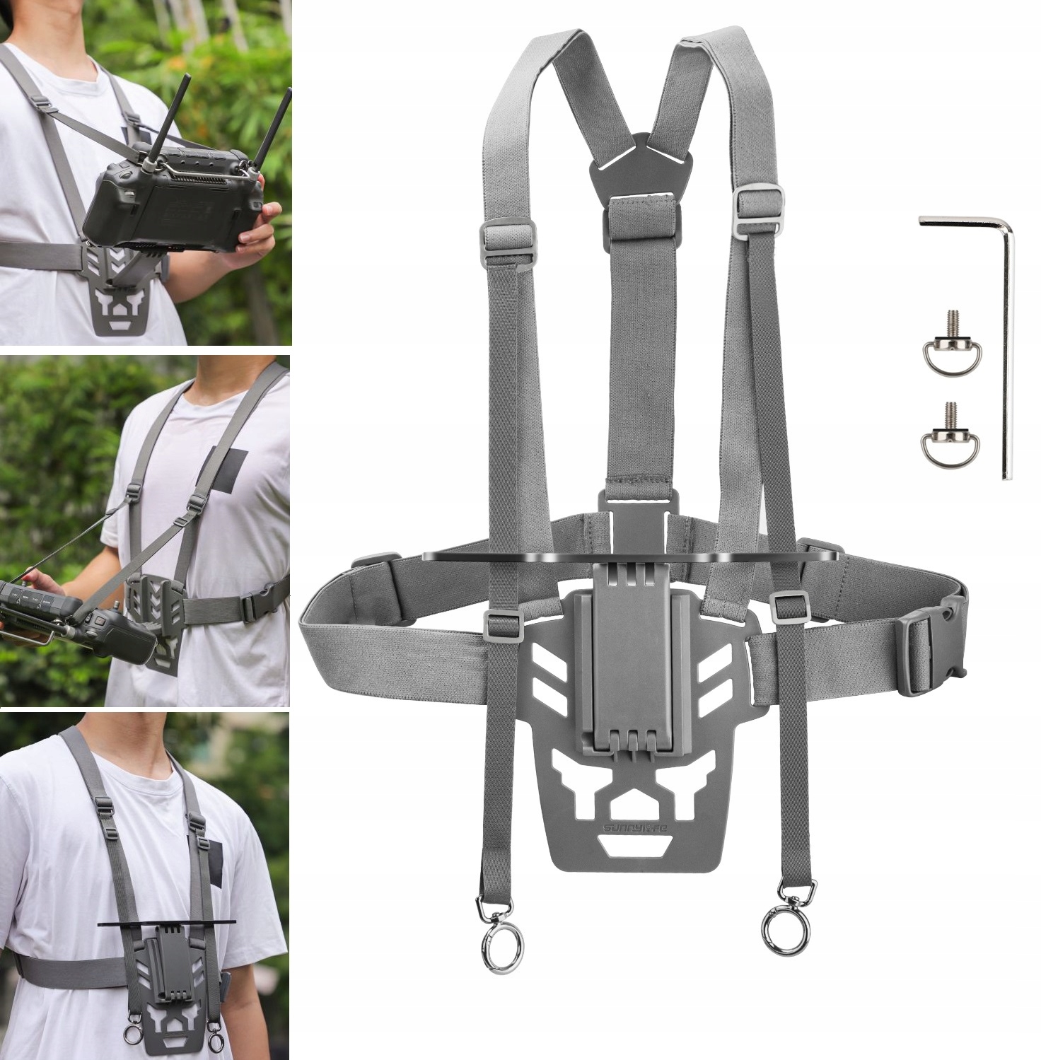 Postroj Držák na krk Rameno Chest Mount pro dálkové ovládání dronu Dji Rc Plus