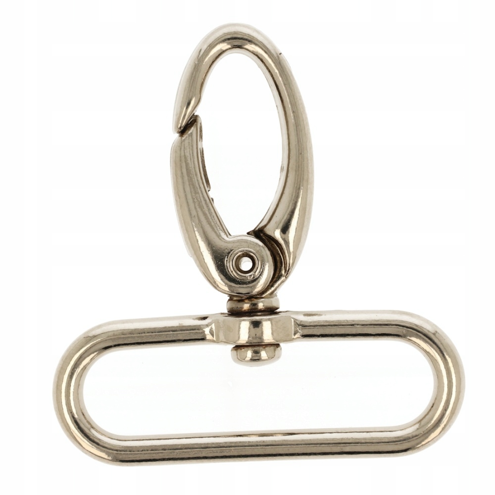 Karabina 40mm x 50mm Karabina Zapínání 25 Ks Stříbrná Nerezová Made Eu