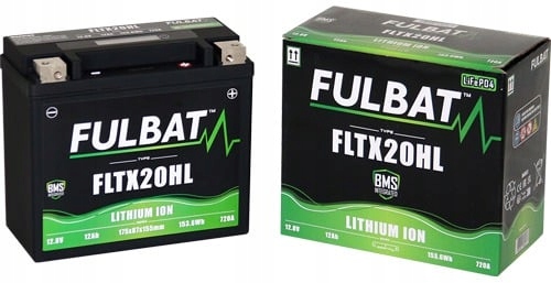 lítiová batéria LiFePO4 YTX20HL-BS Fulbat 12V, 12Ah, 720A, 1,12 kg, 175x87