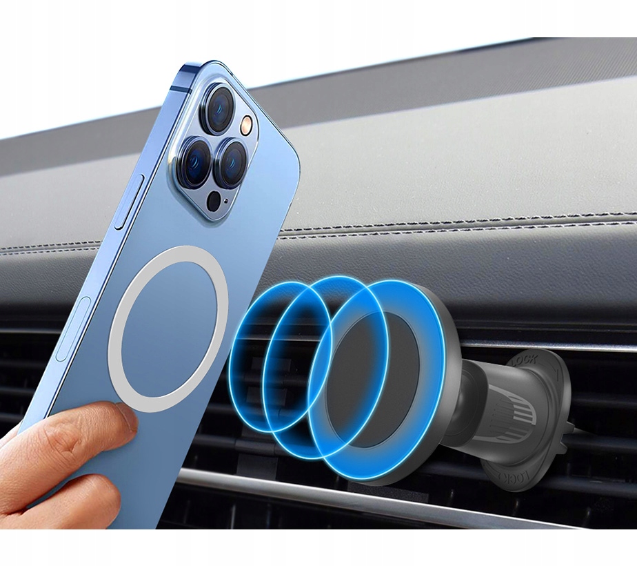 UCHWYT NA TELEFON DO SAMOCHODU NA KRATKĘ – MAGNES EAN (GTIN) 5901445627546