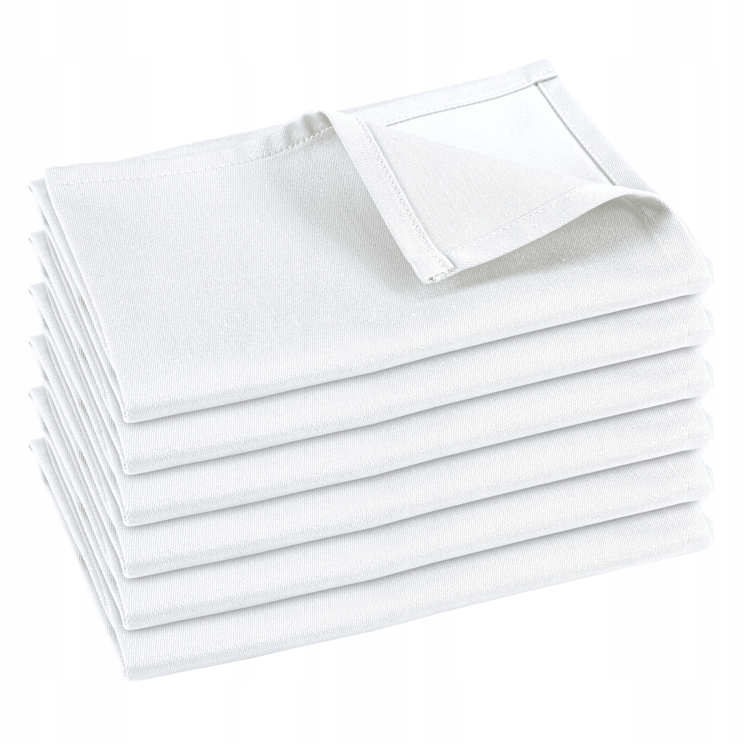 Serwetki Bankietowe Białe Grube Bankietówki 100% Bawełna 6 szt. 50x50 cm