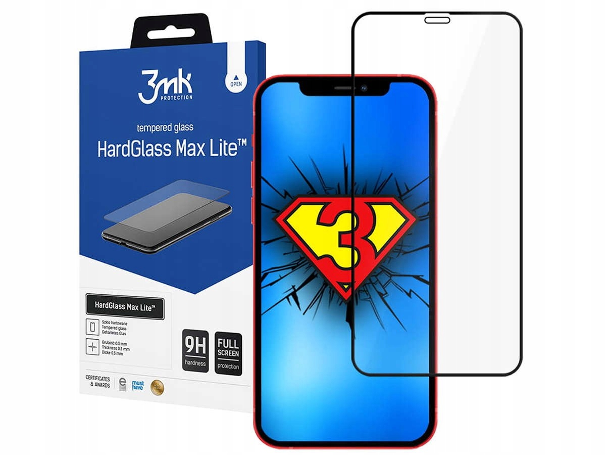 

Szkło hartowane 3mk HardGlass Max Lite do iPhone 1