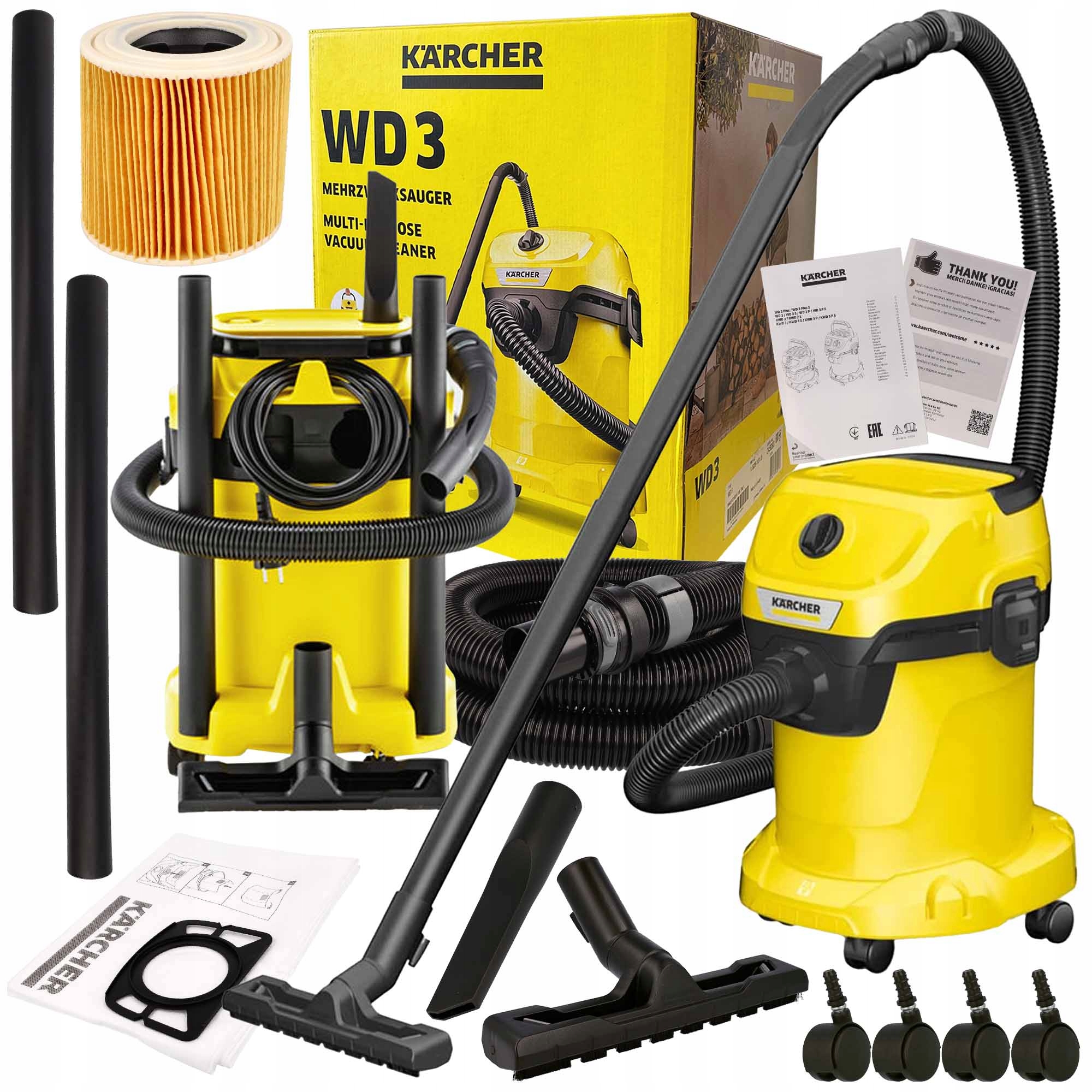 

Odkurzacz Karcher Wd 3 Przemysłowy Bezworkowy 17L