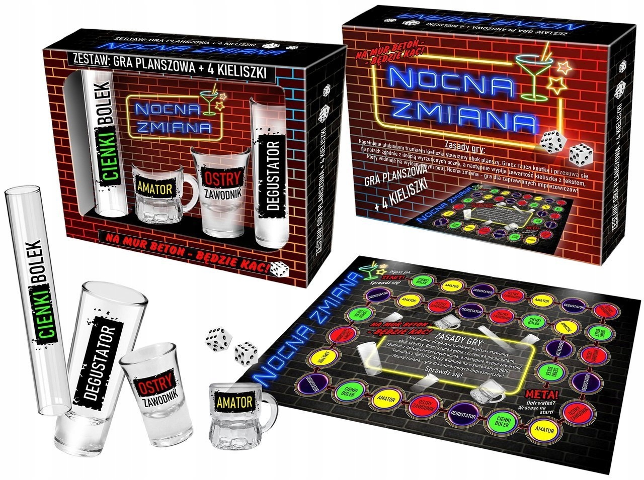 Gra Imprezowa Śmieszne Kieliszki - Nocna Zmiana