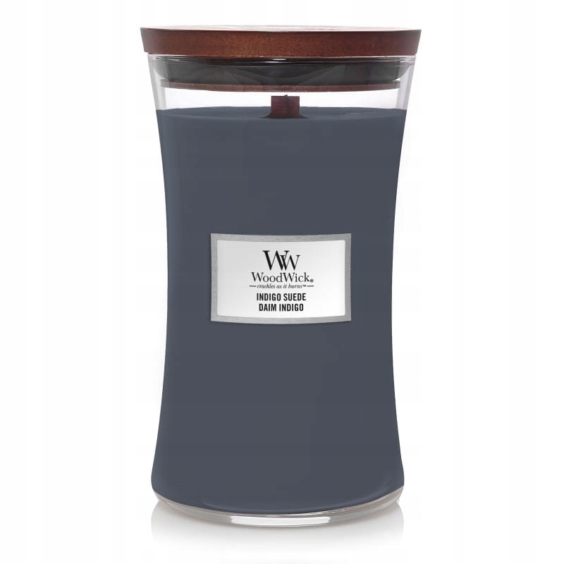 

WoodWick świeca duża Indigo Suede