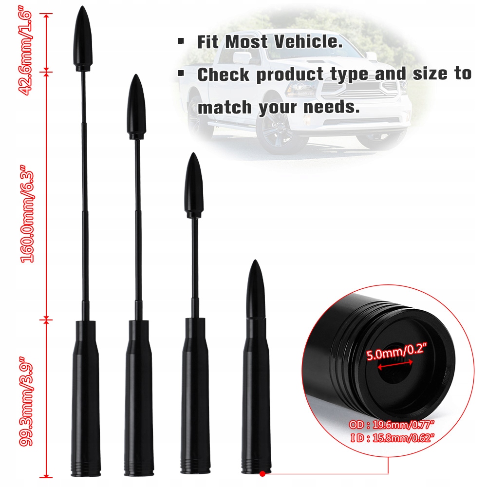 Dla Dodge Ram Ford F150 Raptor CRV RAV4 JEEP Alumi Producent anteny Sirio