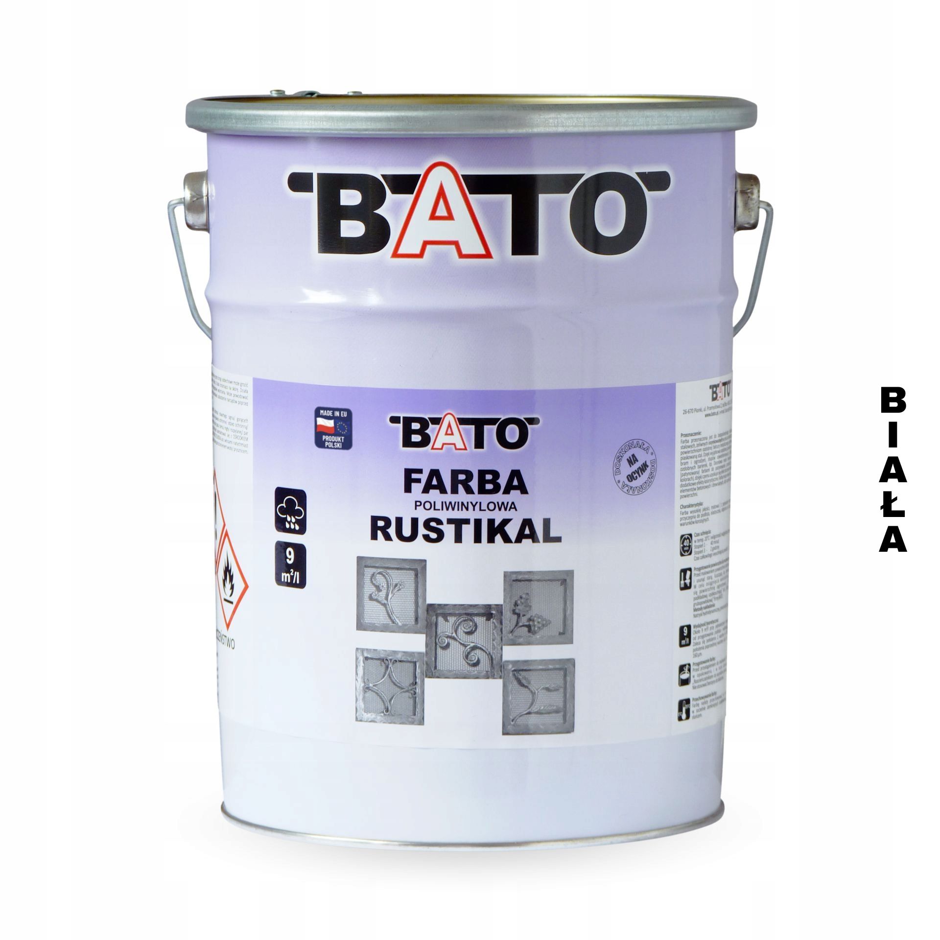 Barva barva na kov Bato Rustikal bílá 5L