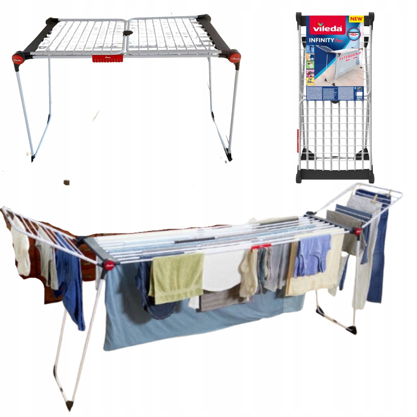 

Suszarka Na Pranie Ubrania XXL Vileda Infinity 3m