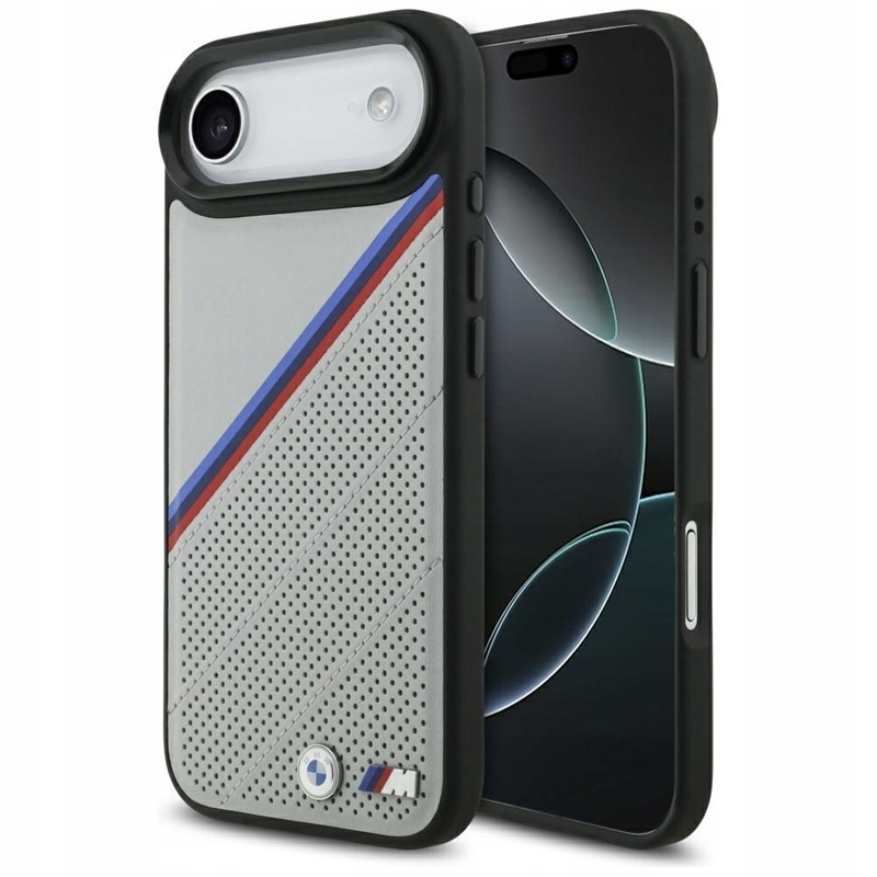 Bmw M Tricolor Metal Logo MagSafe – Pouzdro pro iPhone Air (šedé)