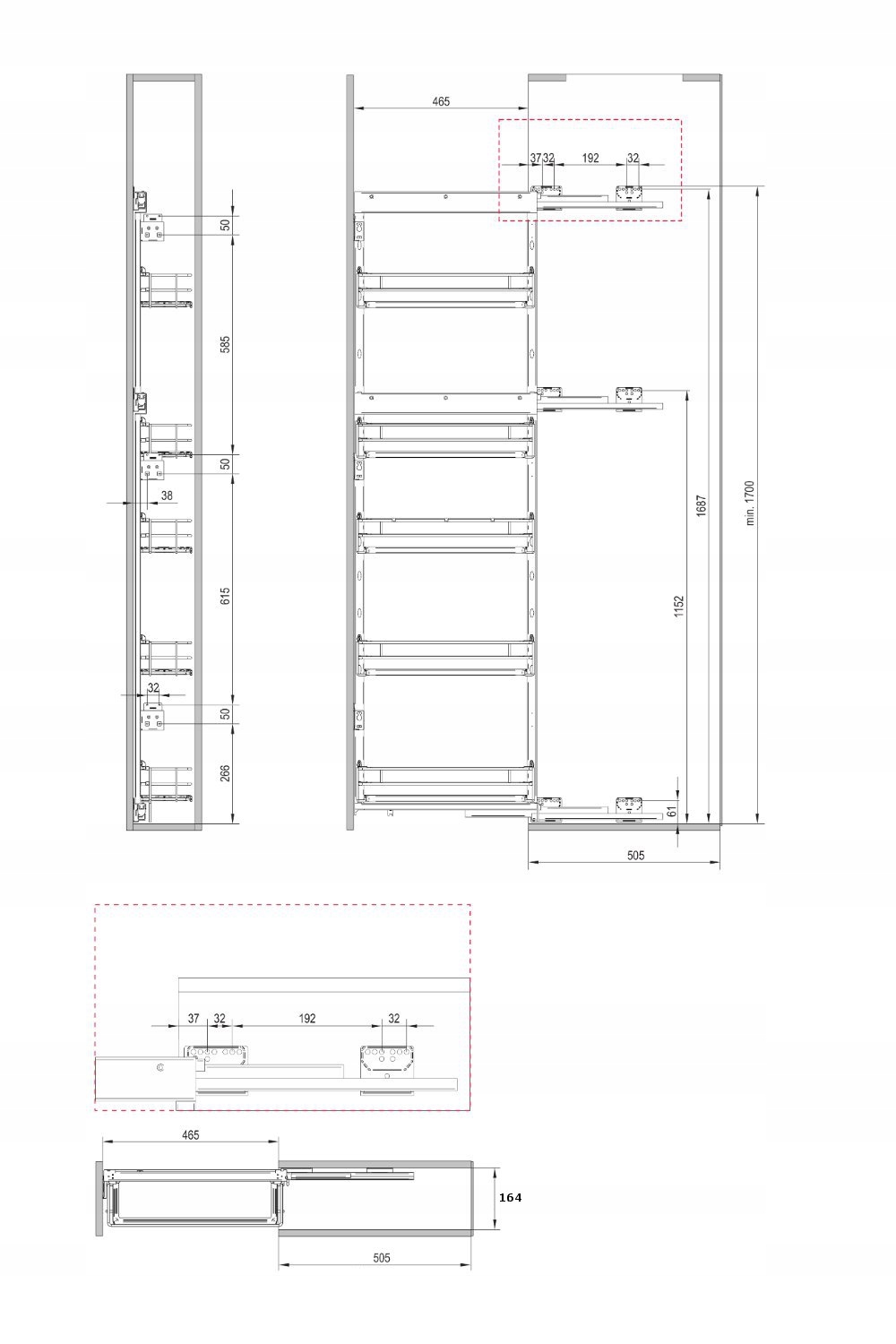 Rejs cargo boczne MAXIMA EVO 20 Prawe 170cm chrom Producent Rejs