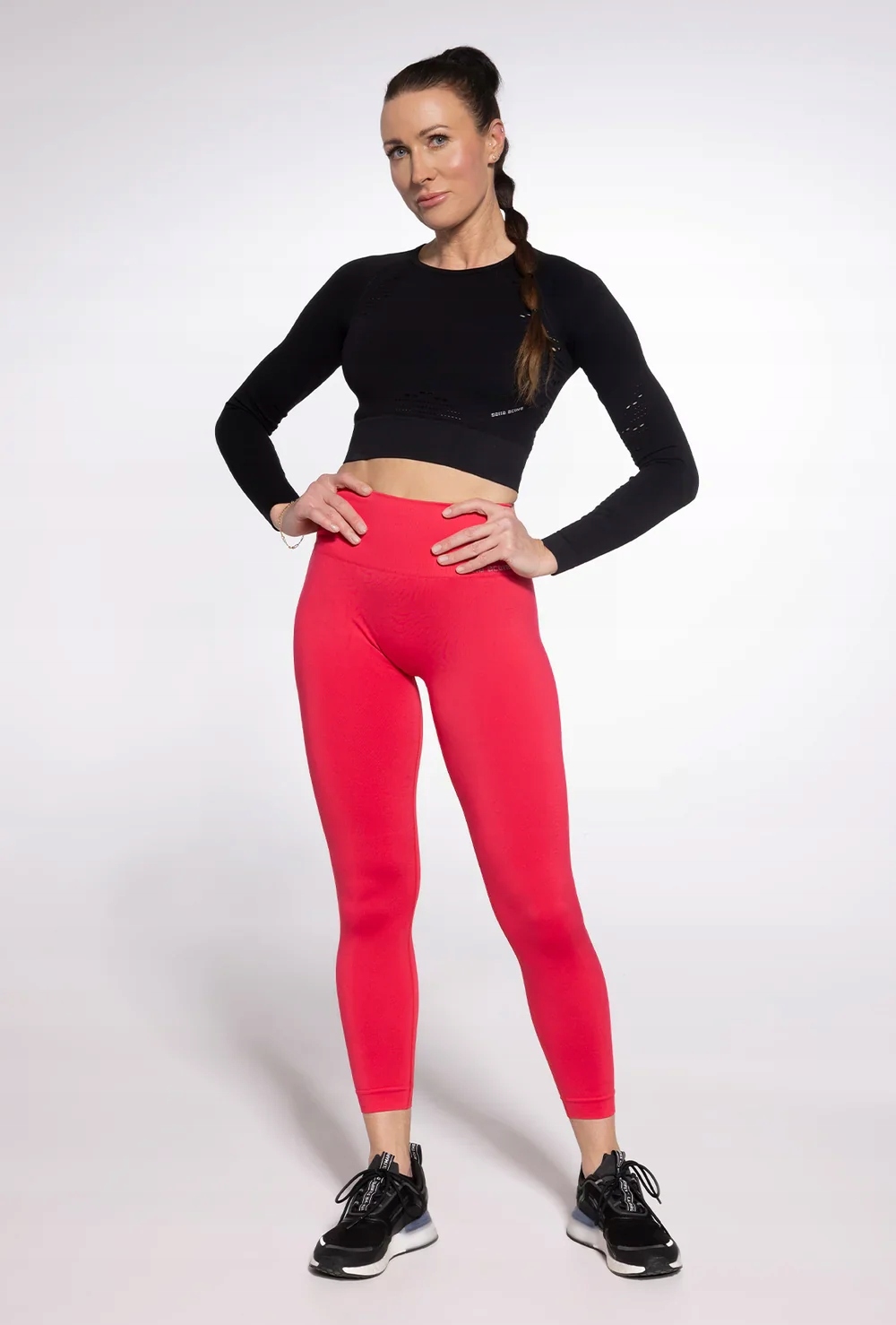 Czerwone legginsy sportowe Gatta Active Seamless rozmiar S