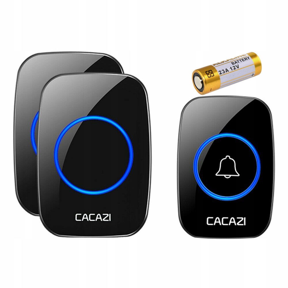 

Dzwonek Bezprzewodowy Wodoodporny Czarny Podwójny