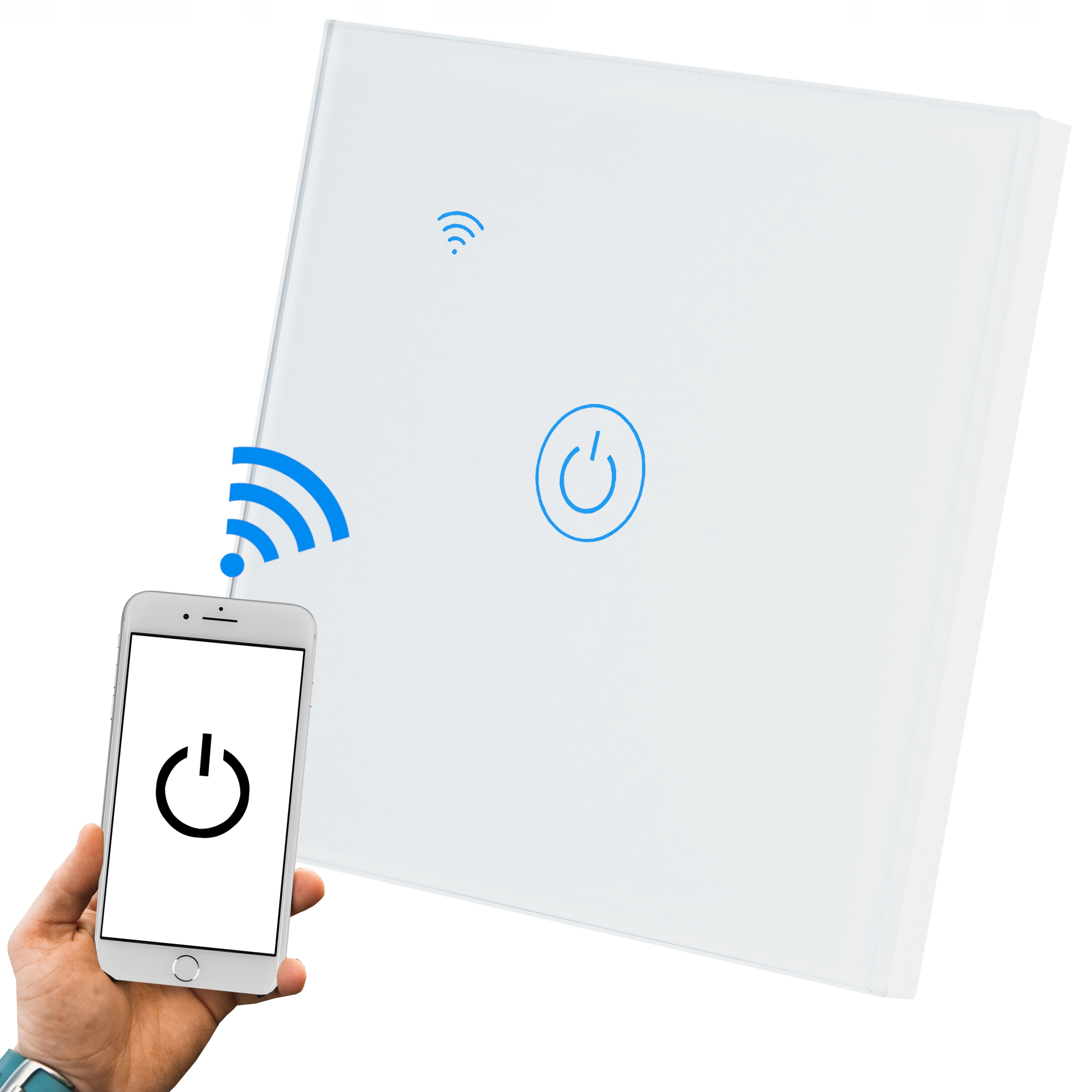 

Pojedynczy Włącznik Światła Dotykowy Szklany WiFi
