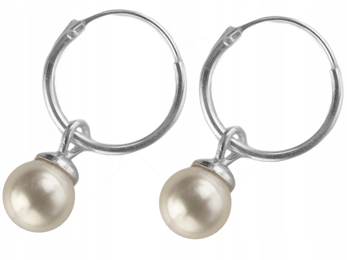 

Versil kolczyki koła 14 mm perły Swarovski Srebro