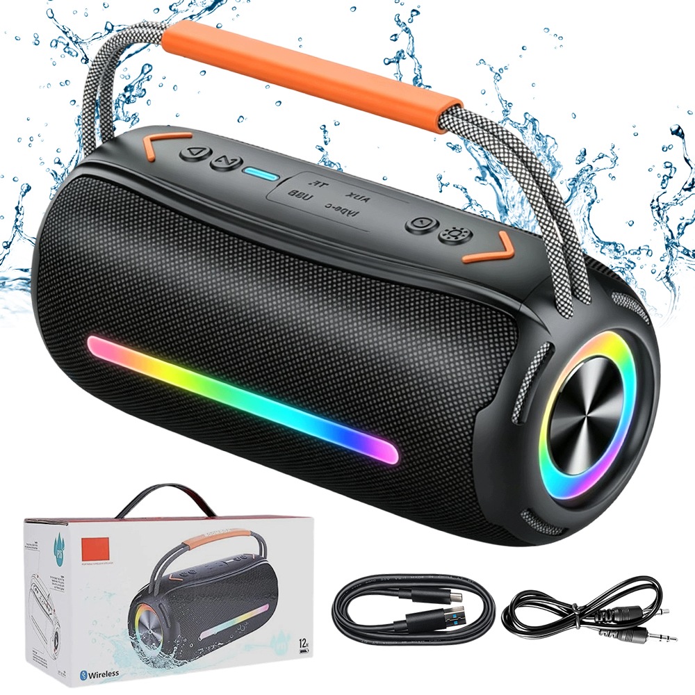 Přenosný Bluetooth reproduktor 5.4 Usb 20W IPX6 s Rgb a powerbankou 2400mah