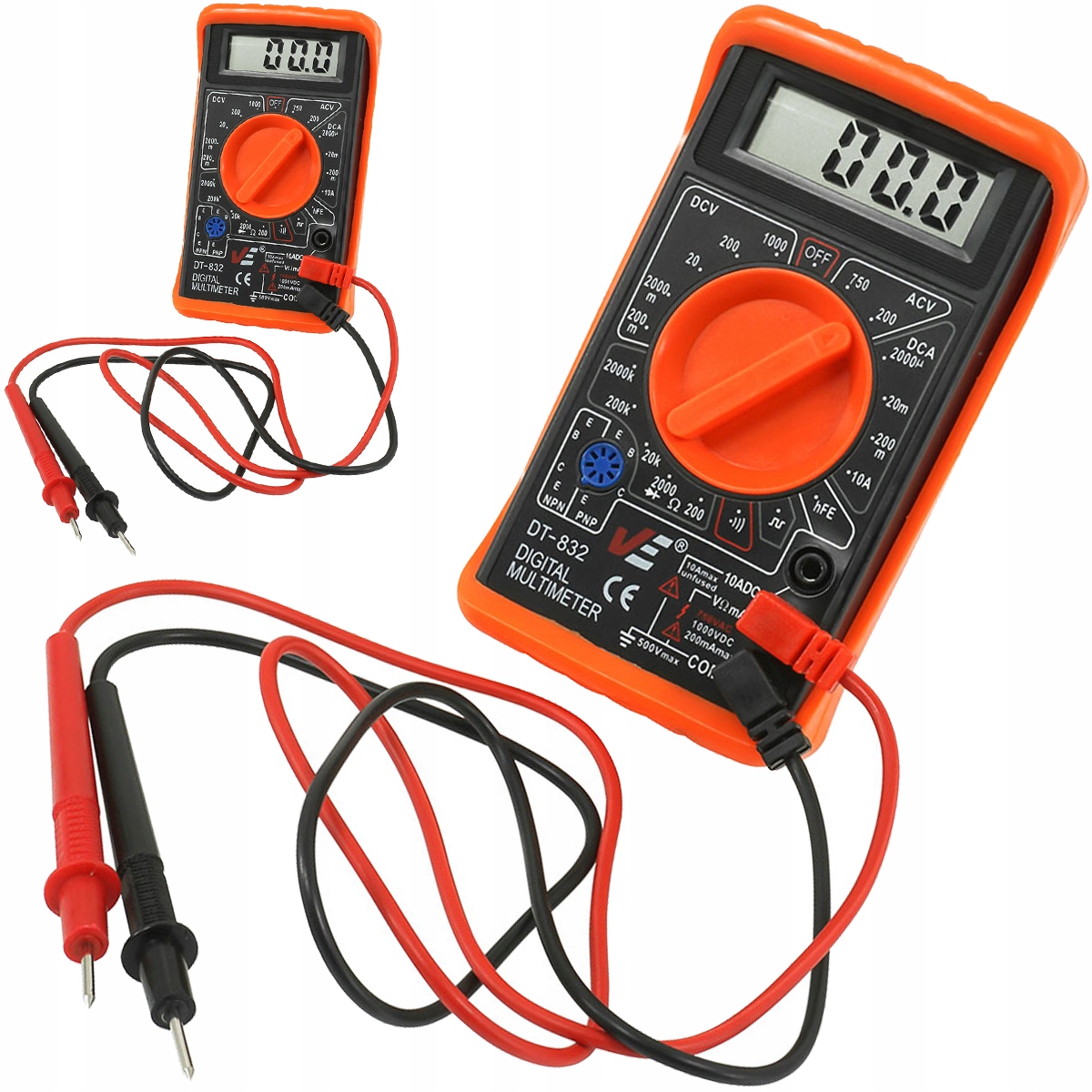 CYFROWY MIERNIK PRĄDU MULTIMETR TESTER NAPIĘCIA ELEKTRONICZNY EKRAN LCD Kod producenta V86286