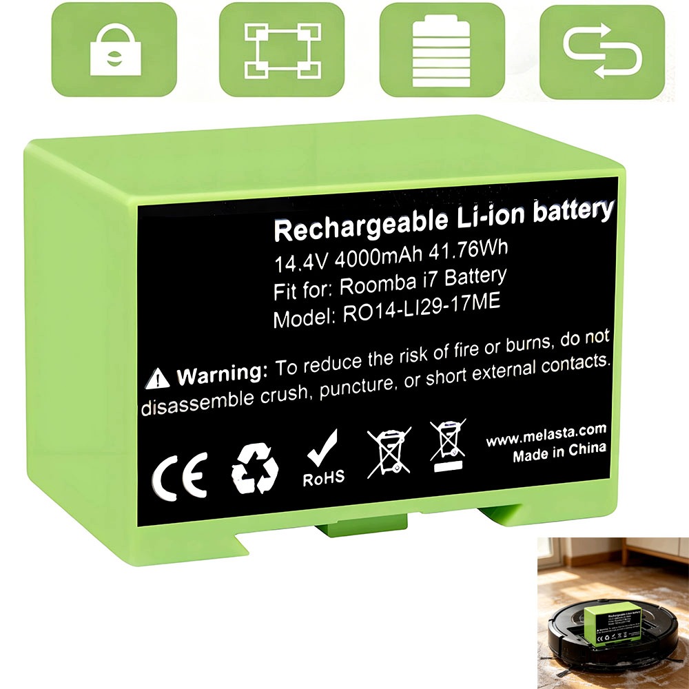 Baterie pro iRobot Roomba i7 i7+ i3 i3+ i4 i4+ 4624864 4000 mAh