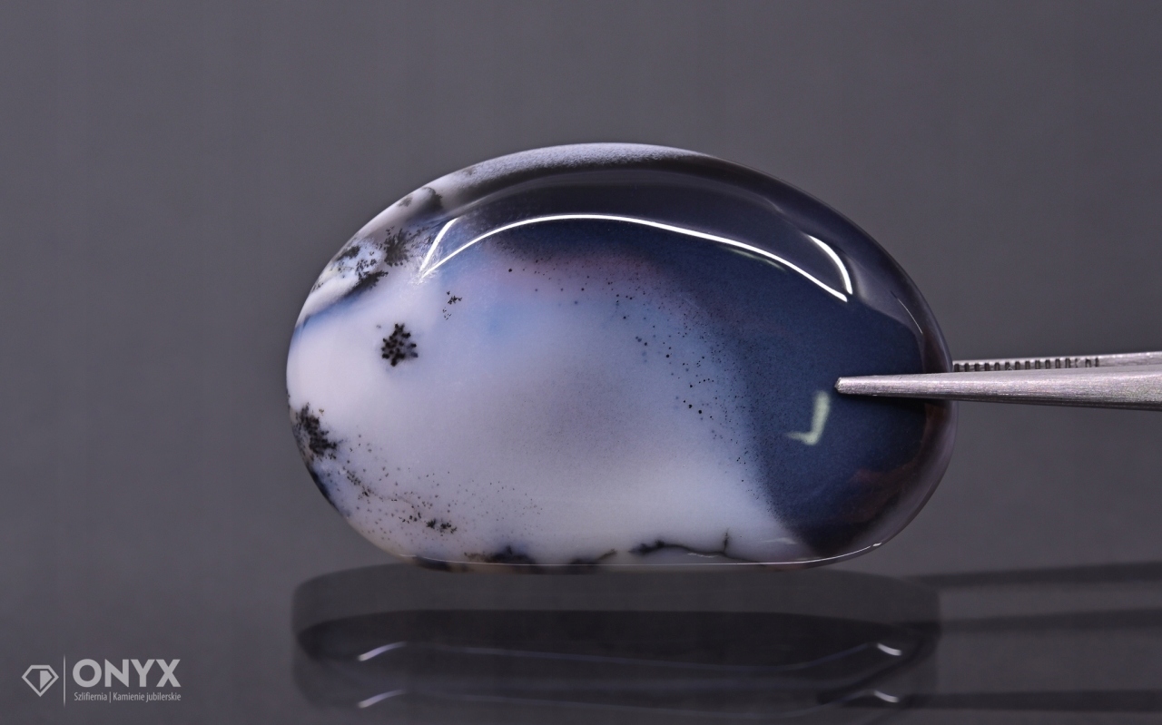 Dendritový achát z Turecka kabošon nepravidelný 40x