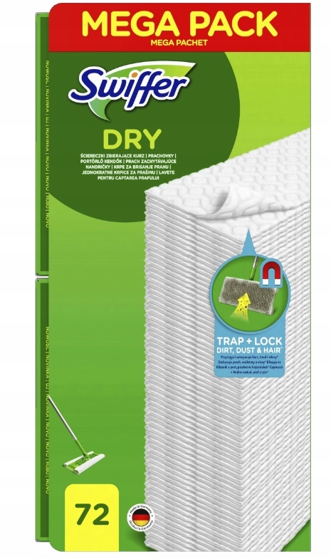 Levně Swiffer Sweeper, Podlahové utěrky pro sběr prachu, 72 kusů