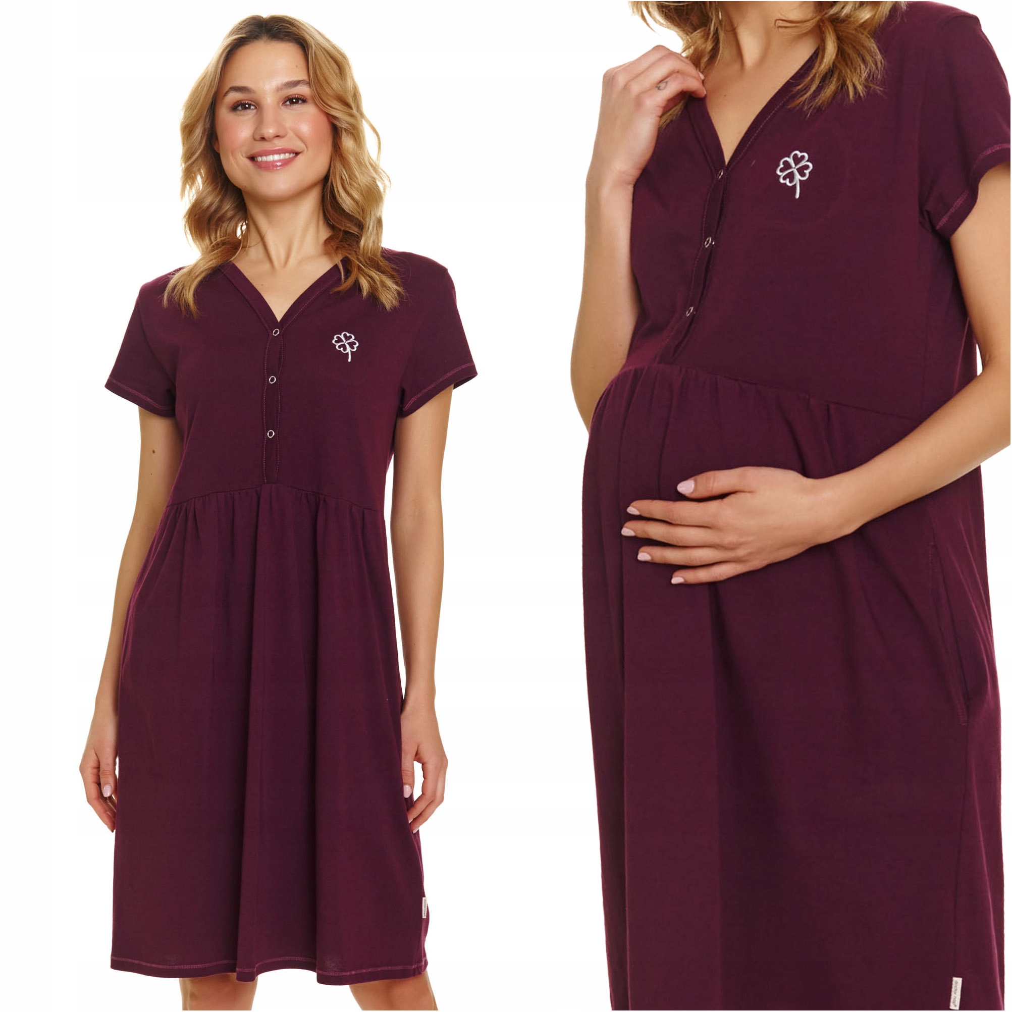 Koszula nocna do karmienia Doctor Nap 5336 burgundy XL