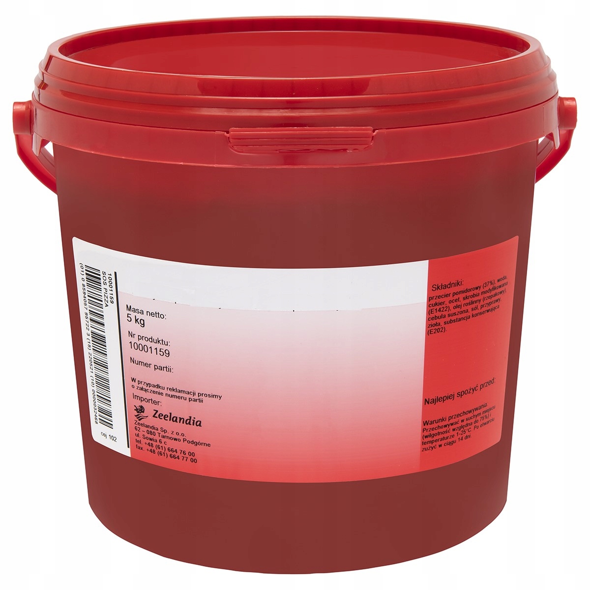 Sos do pizzy zapiekanki pizzerinki snacki 5 kg duże opakowanie