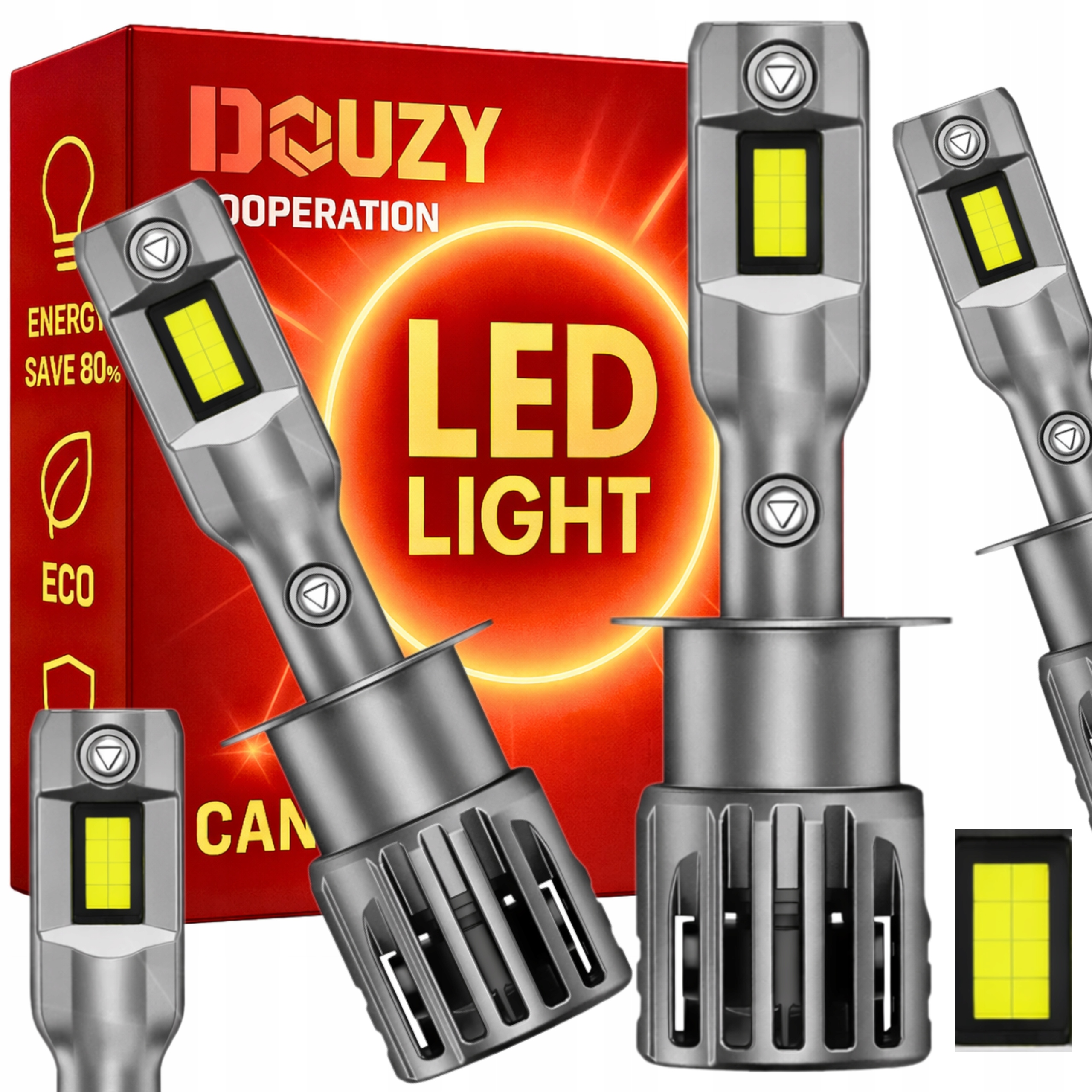 Žárovky H1 Led Silné Homologace Xenonové Bílé Světlo Canbus Retrofit