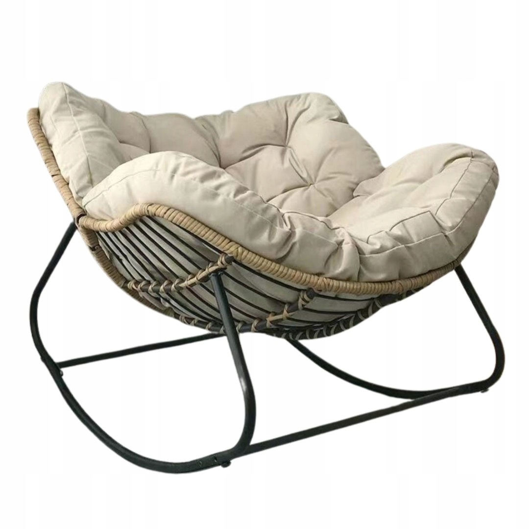 Moderní houpací křeslo skandinávský kokon Béžová