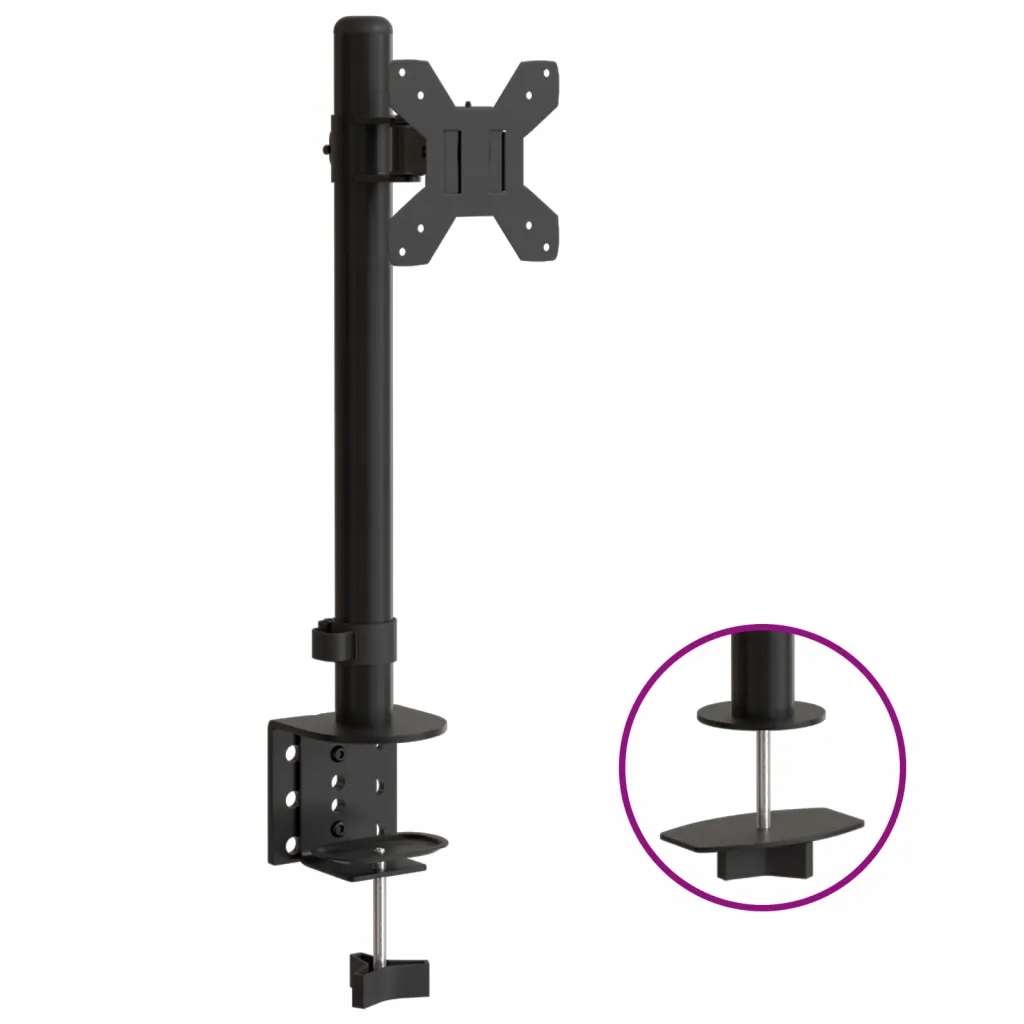 Nastavitelný stojan na monitor, černý, ocel, Vesa 75x75/100x100 mm, výška 40