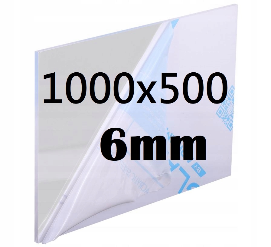 Plexi Plexi Plexi Plexa na míru 100 cm x 50 cm x 6 mm