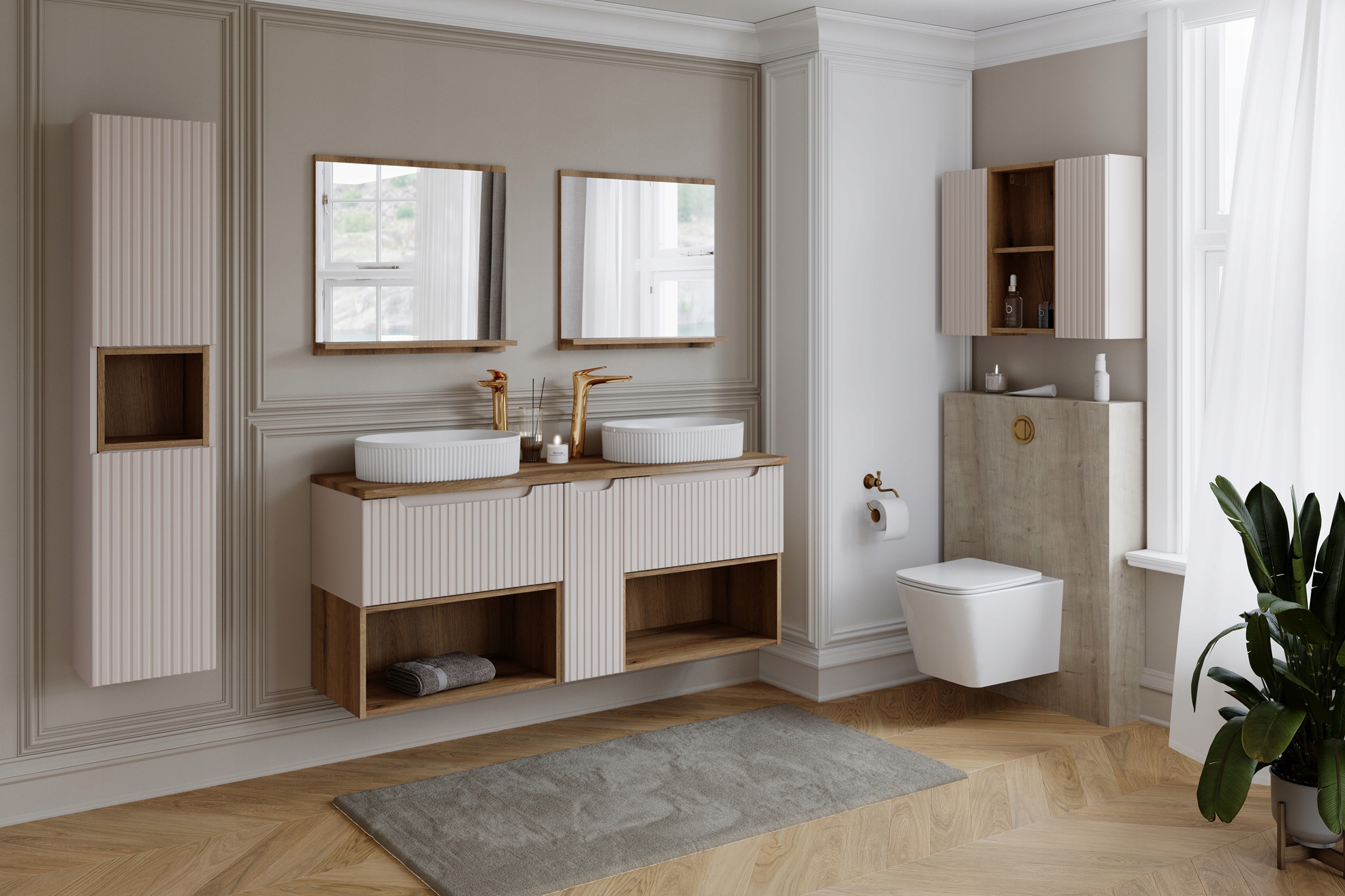 Nábytková sada 100 cm s vysokou deskou a skříňkou