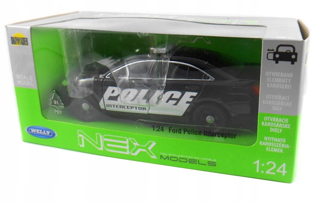 FORD POLICE INTERCEPTOR MODEL METAL WELLY 1:24 Bohater brak