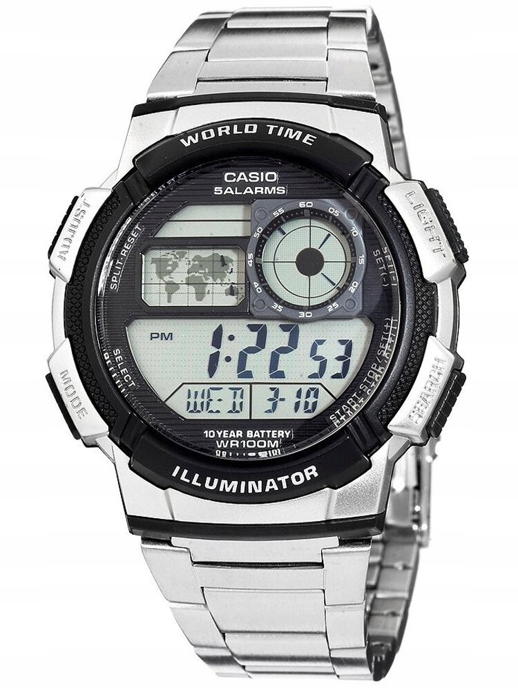 Zegarek Męski Casio AE-1000WD 1A World Time Box +grawer