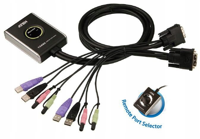 Aten CS682 2-Port Cable Kvm Switch