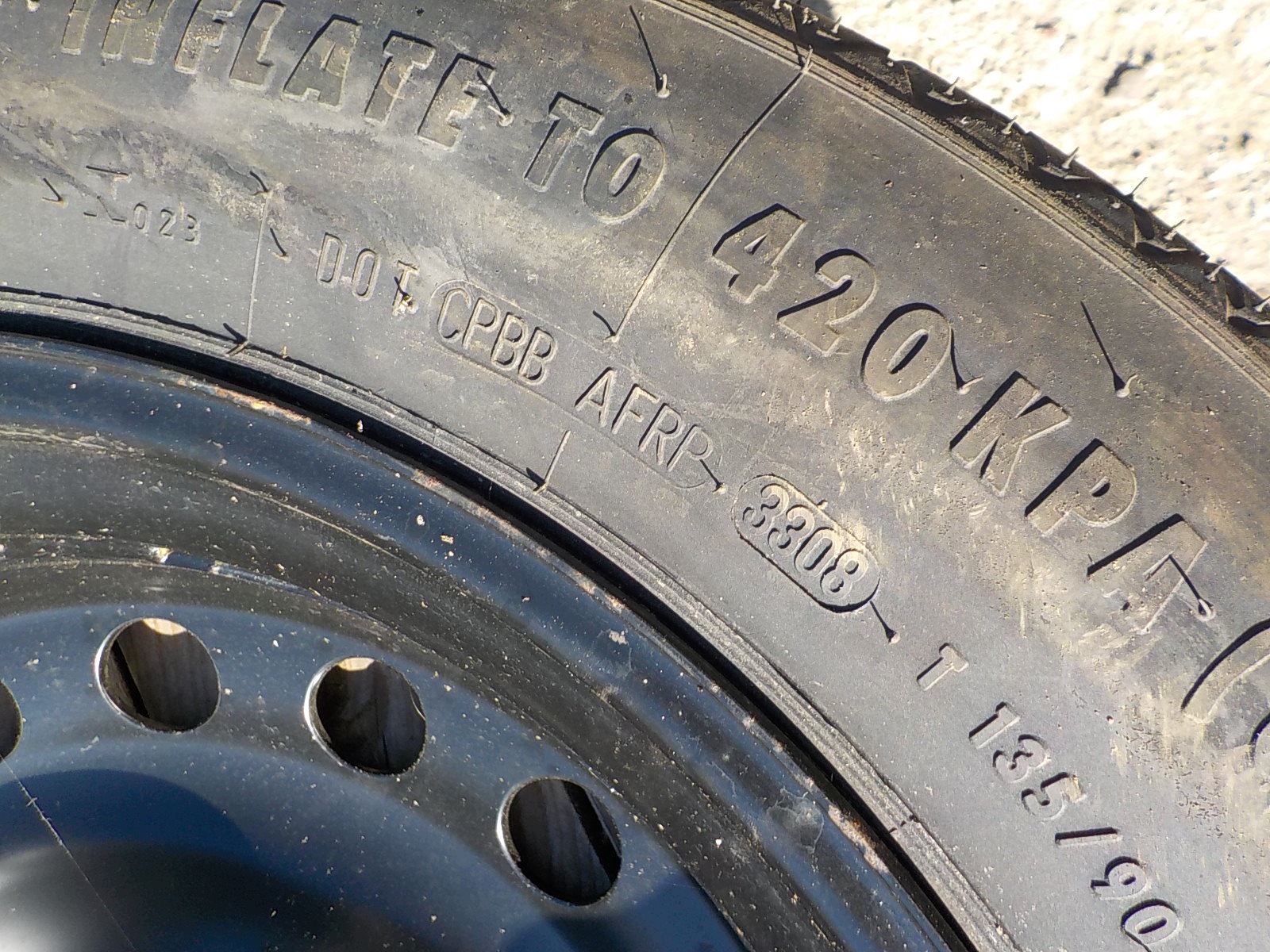 FORD FOCUS III MK3 Roue de secours R17 5x108
