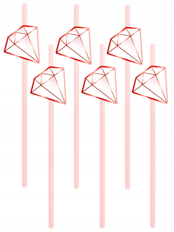 SŁOMKA PAPIEROWA WIECZÓR PANIEŃSKI-6 SZTUK-8501