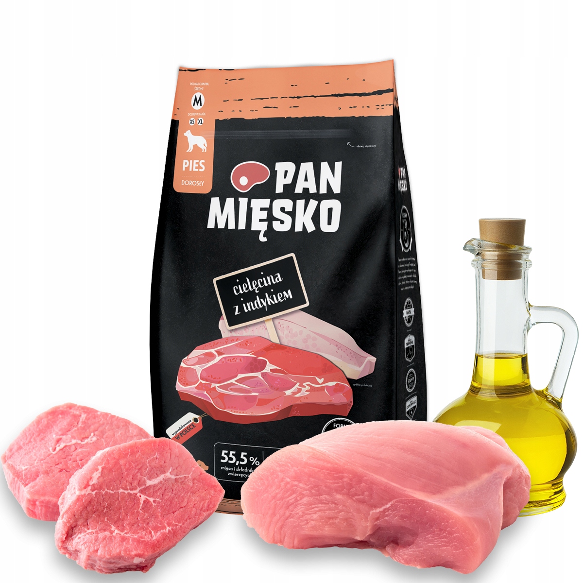 Pan Mięsko Cielęcina z Indykiem 20kg Chrupki M